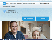 Tablet Screenshot of duensingfamilydentistry.com
